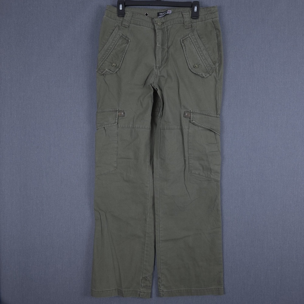 Burton Military Cargo Pants Mens 32 (Fits 32x32) Olive Green Y2K Skater